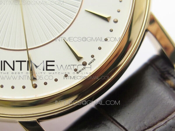 Calatrava 5153G-010 RG ZF 1:1 Best Edition White textured dial on Brown Leather Strap A324CS - Image 7