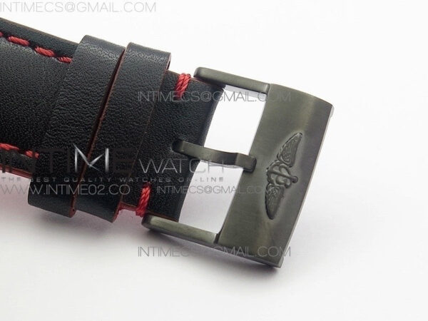 Avenger II Seawolf DLC V2 Best Edition Black Dial Numeral Markers Red Second Hand on Black Strap A2836(Free Brown Leather Strap - Image 9