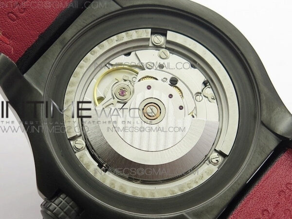 Avenger II Seawolf DLC V2 Best Edition Black Dial Numeral Markers Red Second Hand on Black Strap A2836(Free Brown Leather Strap - Image 12