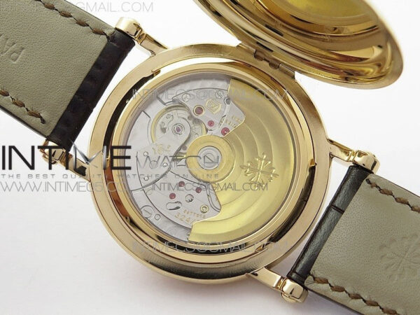 Calatrava 5153G-010 RG ZF 1:1 Best Edition White textured dial on Brown Leather Strap A324CS - Image 25