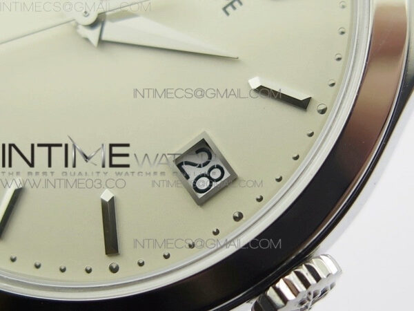 Calatrava 5296G SS ZF 1:1 Best Edition Ivory Dial On Black Leather Strap 324CS (Free box) - Image 5