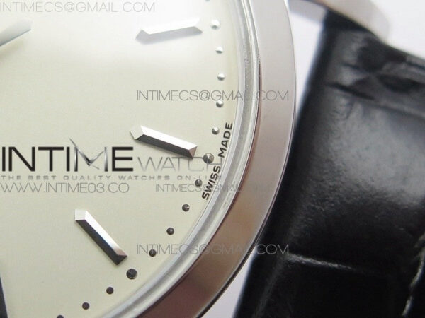 Calatrava 5296G SS ZF 1:1 Best Edition Ivory Dial On Black Leather Strap 324CS (Free box) - Image 8