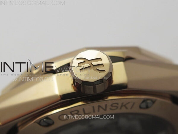 Classic Fusion Orlinski SS Full Real Diamonds RG B50F 1:1 Best Edition White Faceted Dial on Black Rubber Strap A2892 - Image 9