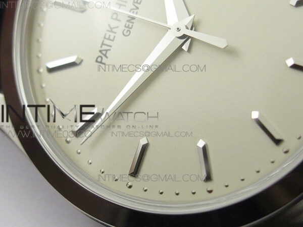 Calatrava 5296G SS ZF 1:1 Best Edition Ivory Dial On Black Leather Strap 324CS (Free box) - Image 9