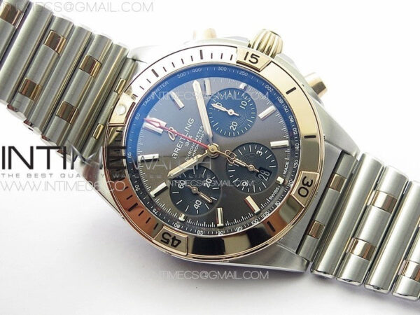 Chronomat B01 42mm SS/RG TF 1:1 Best Edition Gray Dial on SS Bracelet A7750 - Image 2