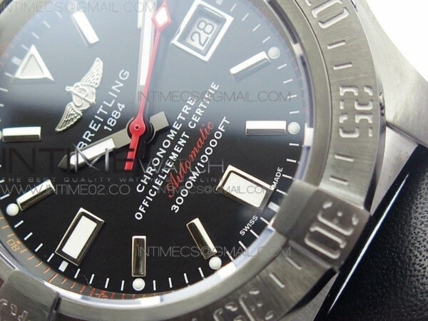 Avenger II Seawolf DLC V2 Best Edition Black Dial Stick Markers Red Second Hand on Black Strap A2836 (Free Brown Leather Strap) - Image 5