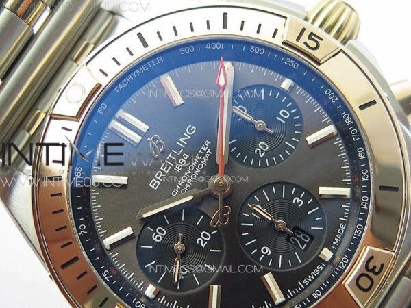 Chronomat B01 42mm SS/RG TF 1:1 Best Edition Gray Dial on SS Bracelet A7750 - Image 9