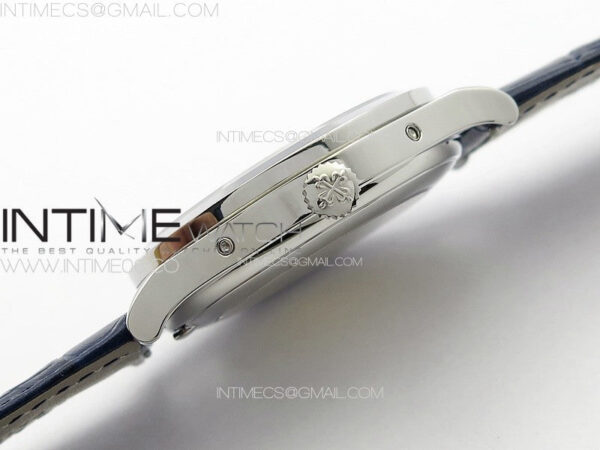 Annual Calendar Moonphase 5396 SS PPF 1:1 Best Edition Blue Dial on Black Leather Strap PPF324 - Image 10