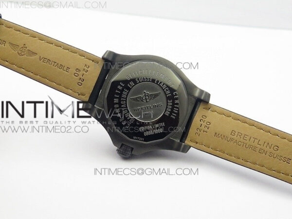 Avenger II Seawolf DLC V2 Best Edition Black Dial Stick Markers Red Second Hand on Black Strap A2836 (Free Brown Leather Strap) - Image 10