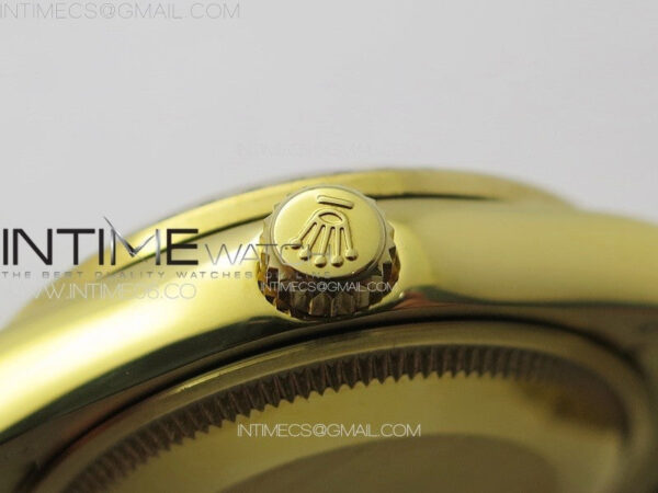 DateJust 31mm YG/Crystals Bezel APSF Best Edition Blue MOP Dial Crystals Markers on President Bracelet A2824 - Image 12