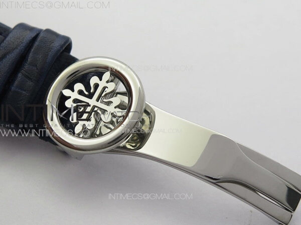Annual Calendar Moonphase 5396 SS PPF 1:1 Best Edition Blue Dial on Black Leather Strap PPF324 - Image 15