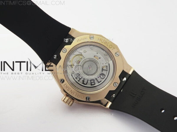 Classic Fusion Orlinski SS Full Real Diamonds RG B50F 1:1 Best Edition White Faceted Dial on Black Rubber Strap A2892 - Image 16