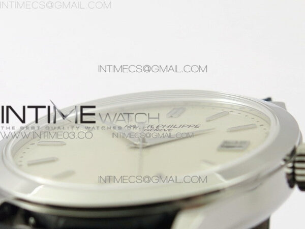 Calatrava 5296G SS ZF 1:1 Best Edition Ivory Dial On Black Leather Strap 324CS (Free box) - Image 17