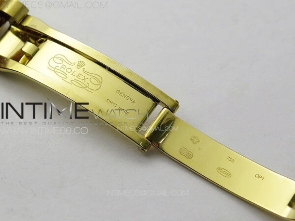 DateJust 31mm YG/Crystals Bezel APSF Best Edition Blue MOP Dial Crystals Markers on President Bracelet A2824 - Image 17