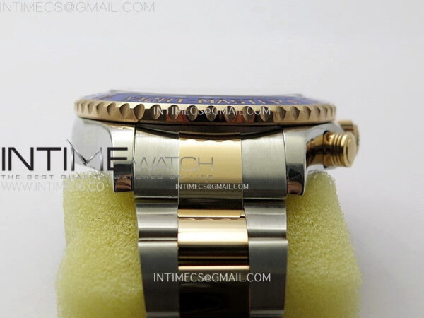 YachtMaster II 116681 Blue Ceramic Bezel SS/RG KF 1:1 Best Edition White Dial on Bracelet A7750 - Image 18
