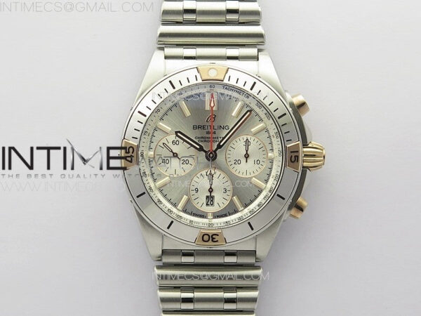 Chronomat B01 42mm SS/RG TF 1:1 Best Edition Silver Dial on SS Bracelet A7750