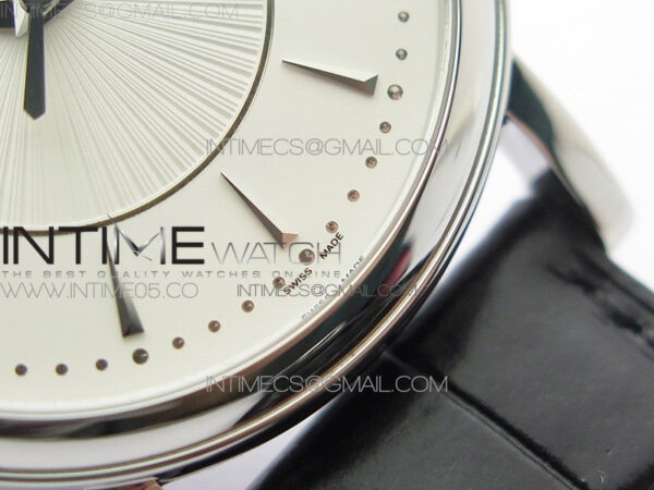 Calatrava 5153G-010 SS ZF 1:1 Best Edition White textured dial on Black Leather Strap A324CS - Image 7