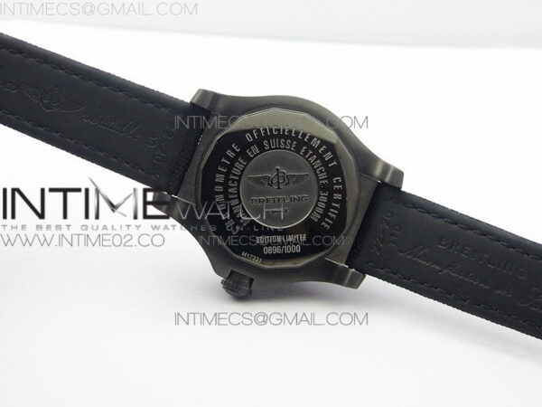 Avenger II Seawolf DLC V2 Best Black Dial Stick Markers Yellow Second Hand on Black Strap A2836 (Free Brown Leather Strap) - Image 10