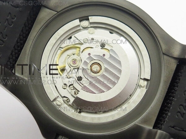 Avenger II Seawolf DLC V2 Best Black Dial Stick Markers Yellow Second Hand on Black Strap A2836 (Free Brown Leather Strap) - Image 12