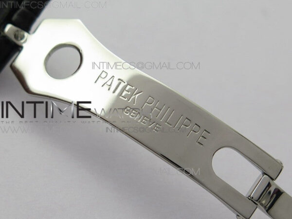 Calatrava 5153G-010 SS ZF 1:1 Best Edition White textured dial on Black Leather Strap A324CS - Image 20