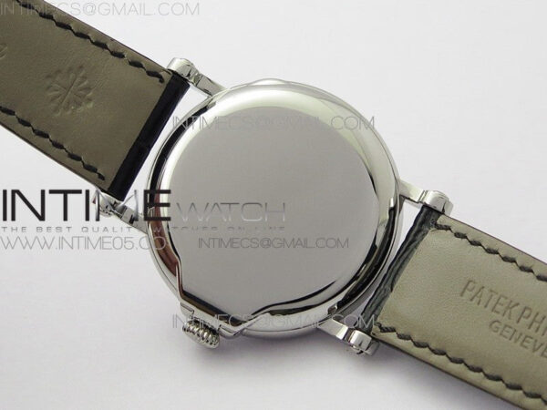 Calatrava 5153G-010 SS ZF 1:1 Best Edition White textured dial on Black Leather Strap A324CS - Image 24