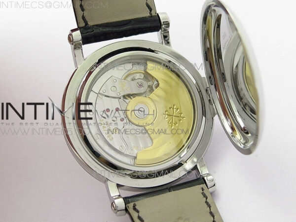 Calatrava 5153G-010 SS ZF 1:1 Best Edition White textured dial on Black Leather Strap A324CS - Image 26