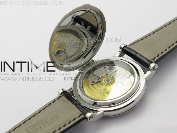 Calatrava 5153G-010 SS ZF 1:1 Best Edition White textured dial on Black Leather Strap A324CS - Image 30