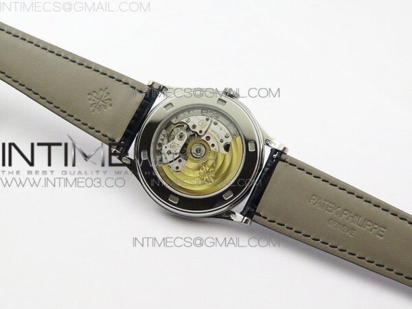 Calatrava 5296G SS ZF 1:1 Best Edition Ivory Dial On Black Leather Strap 324CS (Free box) - Image 25