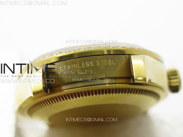 DateJust 31mm YG/Crystals Bezel APSF Best Edition Blue MOP Dial Crystals Markers on President Bracelet A2824 - Image 26