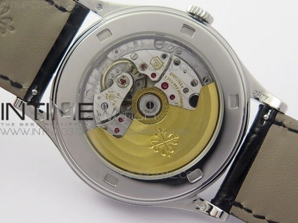 Calatrava 5296G SS ZF 1:1 Best Edition Ivory Dial On Black Leather Strap 324CS (Free box) - Image 28