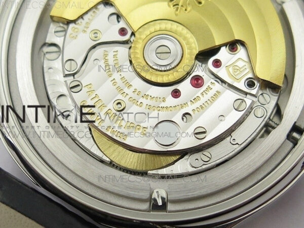 Calatrava 5296G SS ZF 1:1 Best Edition Ivory Dial On Black Leather Strap 324CS (Free box) - Image 40