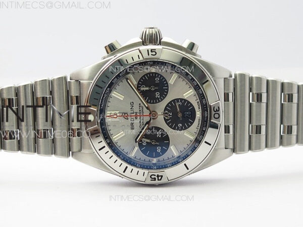 Chronomat B01 42mm SS TF 1:1 Best Edition Silver Dial Black Subdial on SS Bracelet A7750 - Image 3