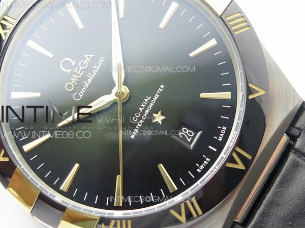 Constellation 131.33.41.21.03.001 SS/RG TW Best Edition Green Dial On Black Gummy Strap A8900 - Image 5