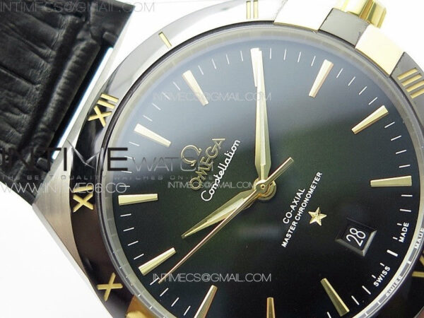 Constellation 131.33.41.21.03.001 SS/RG TW Best Edition Green Dial On Black Gummy Strap A8900 - Image 8