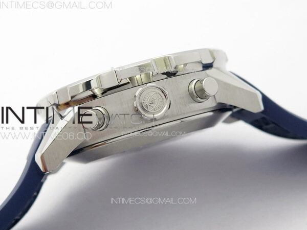 Aquatimer IW376711 SS V6SF 1:1 Best Edition Blue Dial on Blue Rubber Strap A7750 - Image 9
