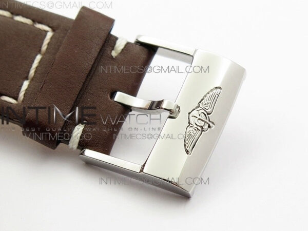 Colt Automatic 44mm SS White Textured Dial on Brown Leather Strap A2824 - Image 9