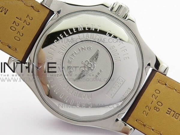 Colt Automatic 44mm SS White Textured Dial on Brown Leather Strap A2824 - Image 11
