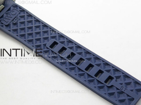 Aquatimer IW376711 SS V6SF 1:1 Best Edition Blue Dial on Blue Rubber Strap A7750 - Image 15