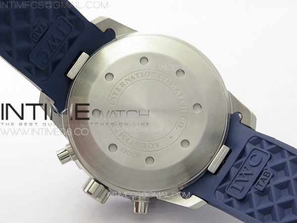 Aquatimer IW376711 SS V6SF 1:1 Best Edition Blue Dial on Blue Rubber Strap A7750 - Image 17