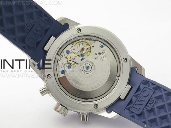 Aquatimer IW376711 SS V6SF 1:1 Best Edition Blue Dial on Blue Rubber Strap A7750 - Image 19