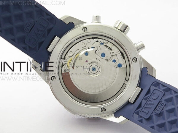 Aquatimer IW376711 SS V6SF 1:1 Best Edition Blue Dial on Blue Rubber Strap A7750 - Image 20