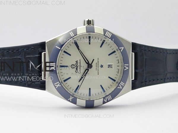 Constellation 131.33.41.21.03.001 SS TW Best Edition White Dial On Blue Gummy Strap A8900 - Image 3
