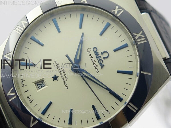 Constellation 131.33.41.21.03.001 SS TW Best Edition White Dial On Blue Gummy Strap A8900 - Image 4
