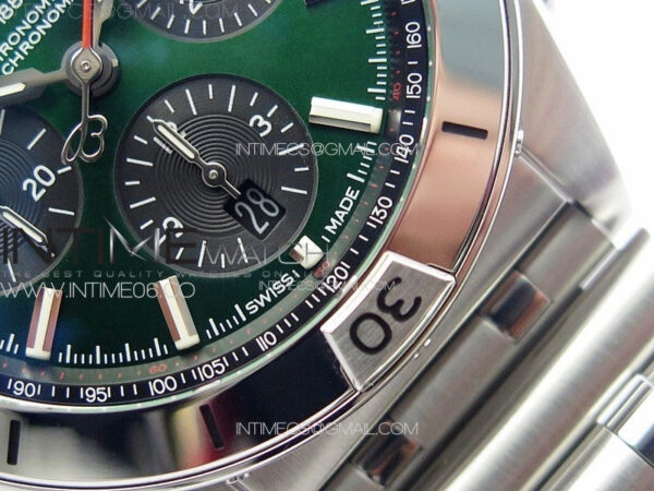 Chronomat B01 42mm SS TF 1:1 Best Edition Green Dial on SS Bracelet A7750 - Image 7