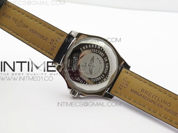 Colt Automatic 44mm SS Black Textured Dial on Black Leather Strap A2824 - Image 10