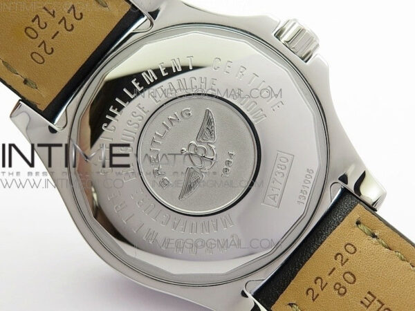 Colt Automatic 44mm SS Black Textured Dial on Black Leather Strap A2824 - Image 11