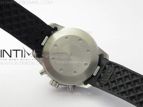 Aquatimer IW376709 SS V6SF 1:1 Best Edition Black Dial on Black Rubber Strap A7750 - Image 17