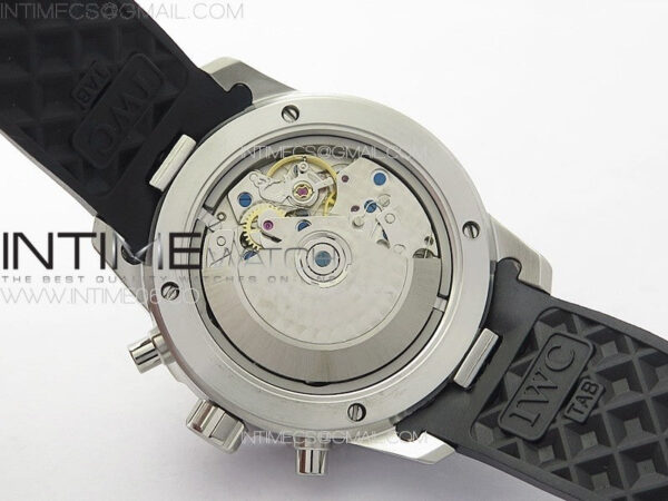 Aquatimer IW376709 SS V6SF 1:1 Best Edition Black Dial on Black Rubber Strap A7750 - Image 20