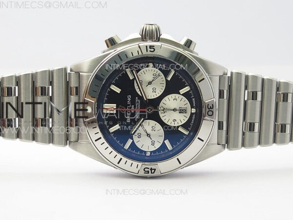 Chronomat B01 42mm SS TF 1:1 Best Edition Black Dial White Subdial on SS Bracelet A7750 - Image 3