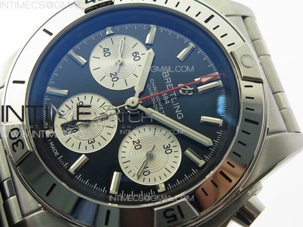 Chronomat B01 42mm SS TF 1:1 Best Edition Black Dial White Subdial on SS Bracelet A7750 - Image 4
